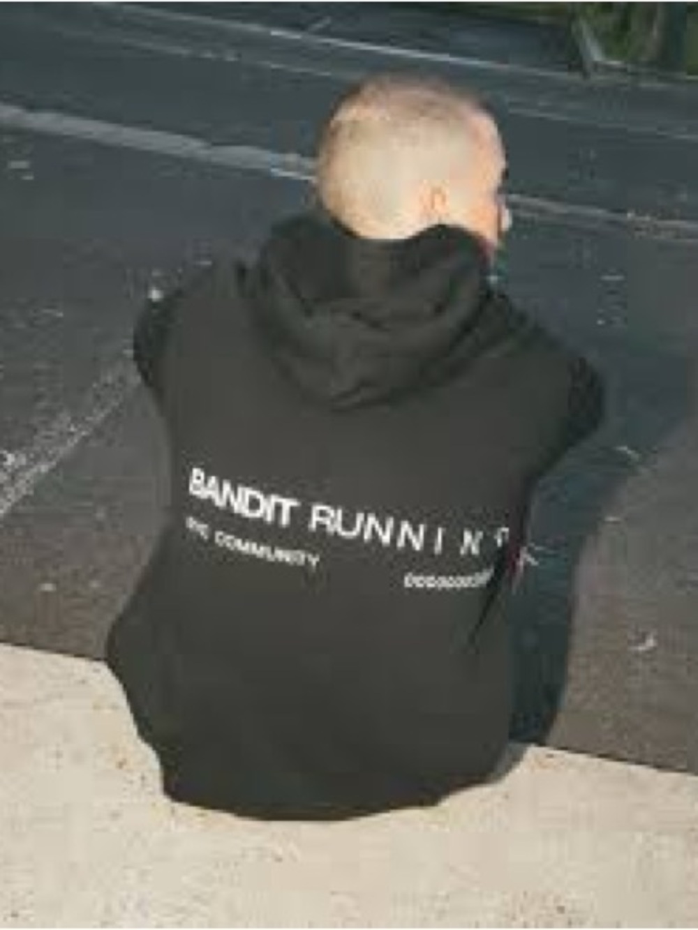 Bandit Men's Black Crewneck Hoodie Sweatshirt